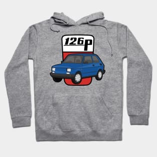 126P Car maluch 126 blue Hoodie